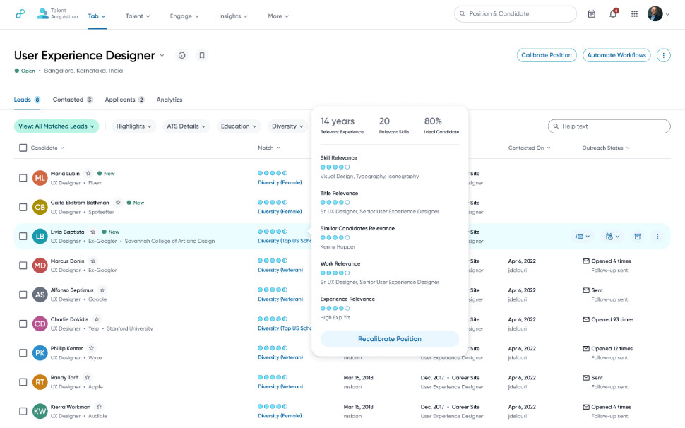 Eightfold AI interface