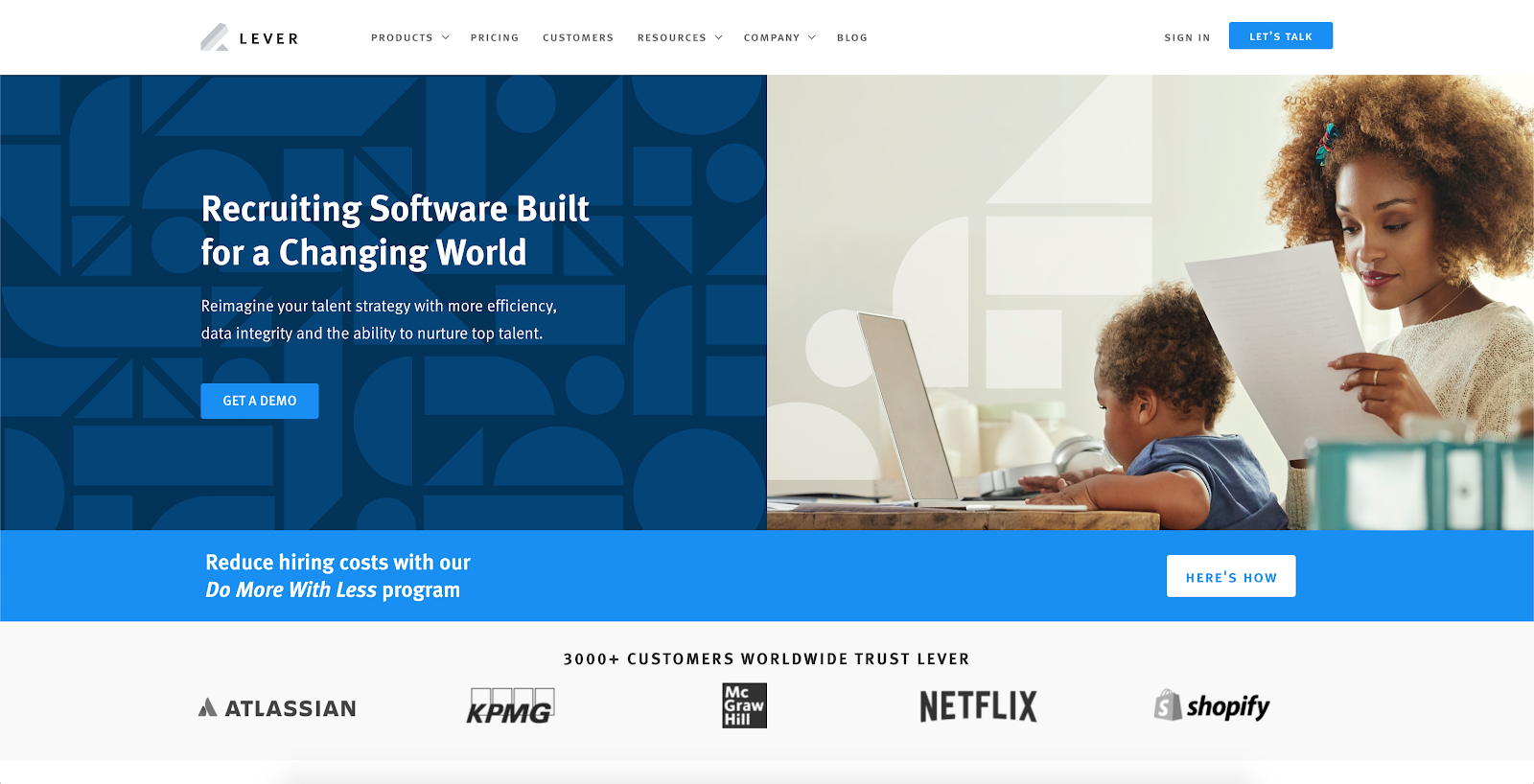 Lever ATS features screenshot