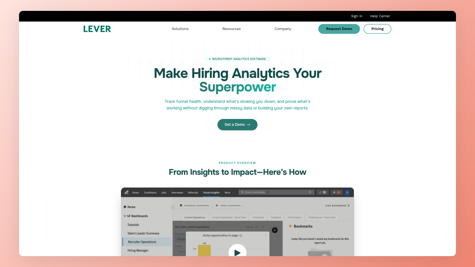 Lever recruitment analytics platform