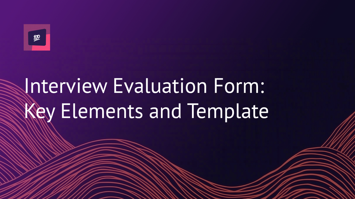 Interview evaluation form template with key elements