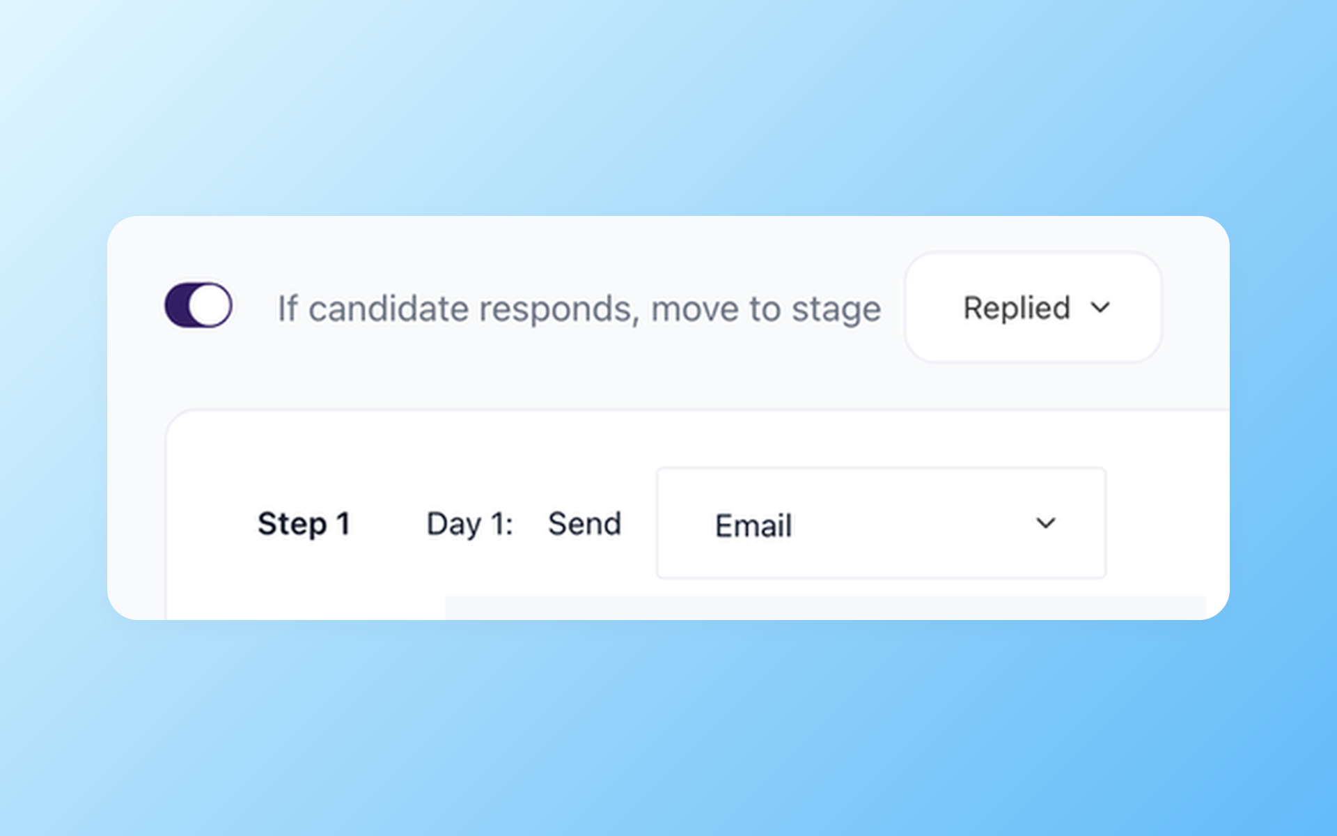 100Hires Nurture campaign reply rule and scheduled email step