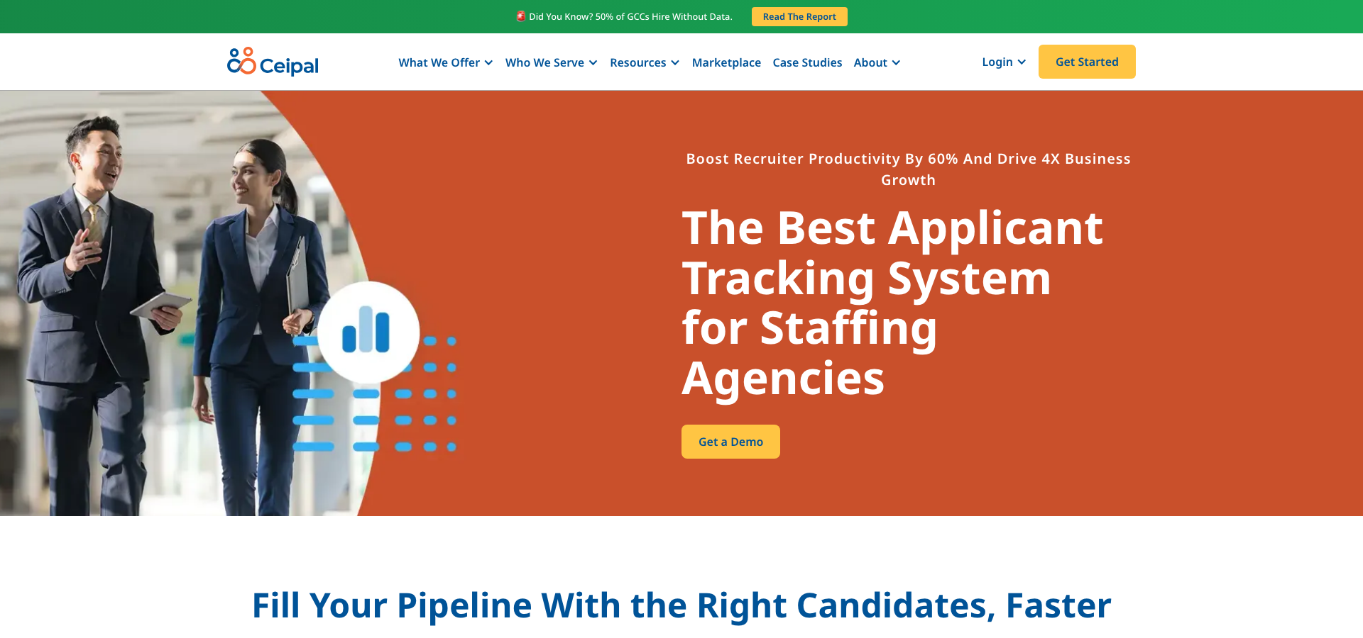 CEIPAL applicant tracking system page for staffing agencies
