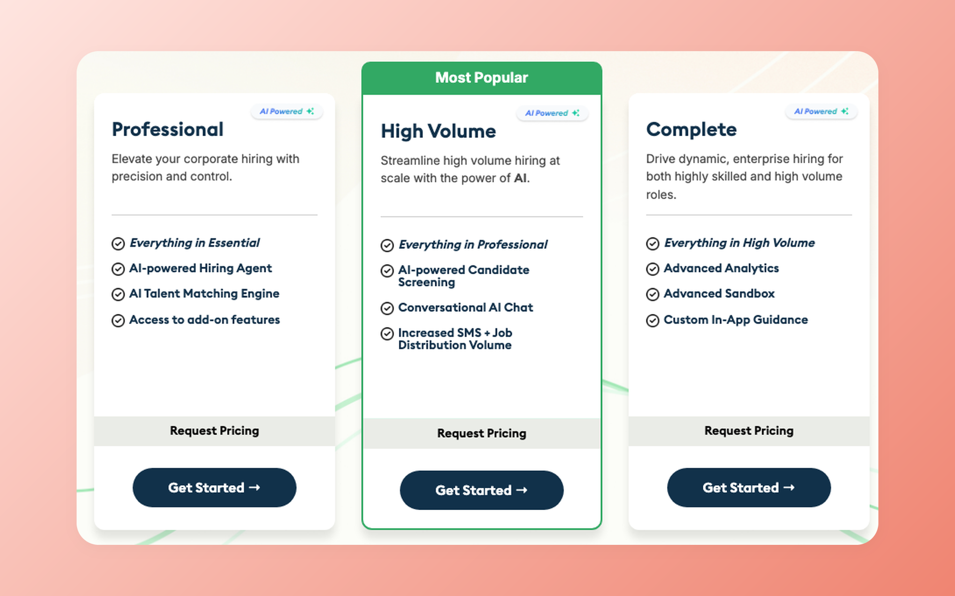 SmartRecruiters enterprise packages screenshot