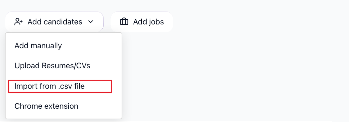How to Import Candidates from CSV: How to import
