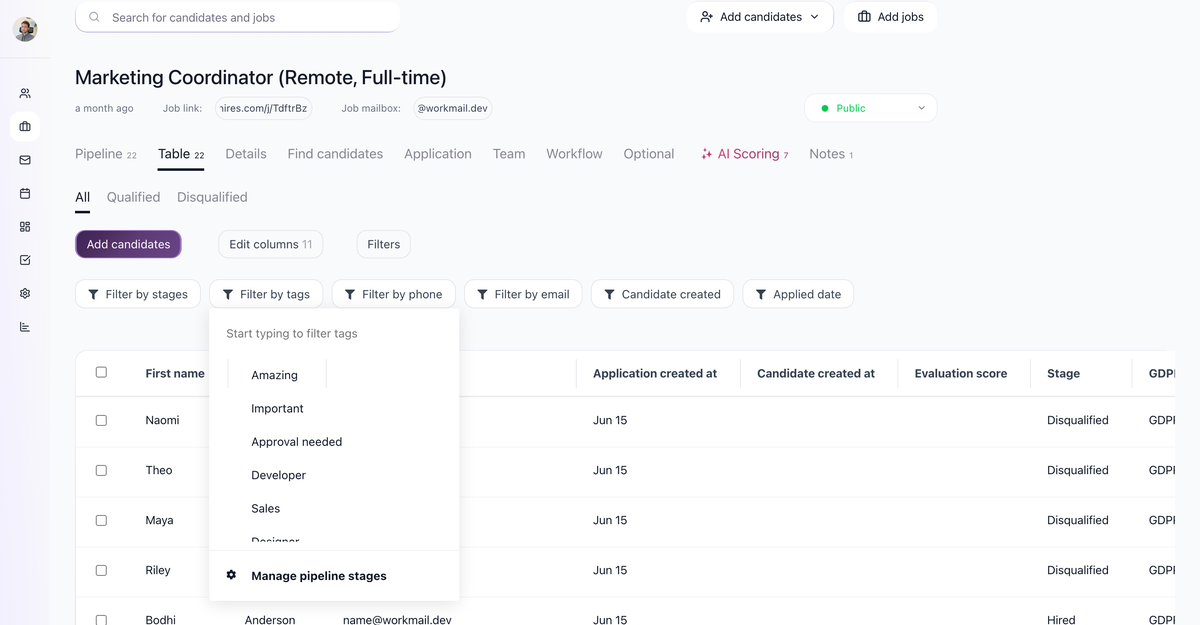 How to Use Tags in Candidate Profiles: Filtering Candidates by Tags