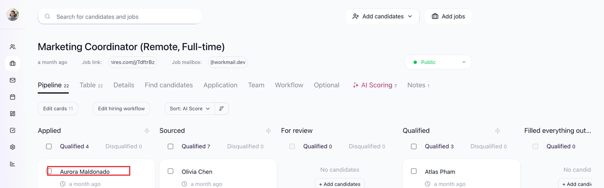 How to Master Candidate Profiles: Opening a Candidate Profile