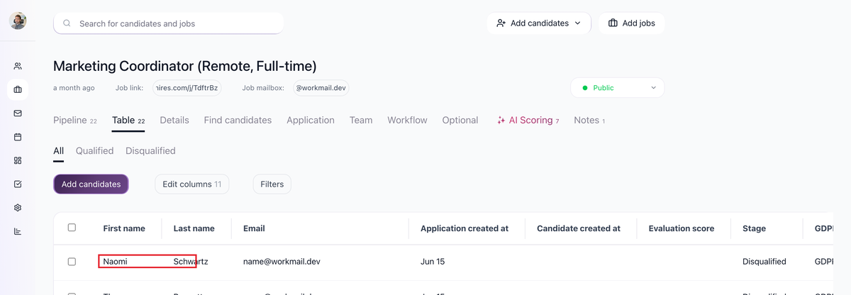 How to Master Candidate Profiles: Opening a Candidate Profile